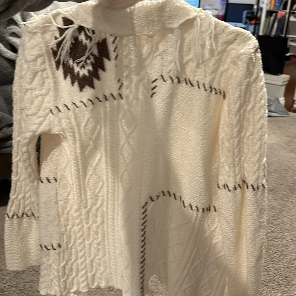 Idyllwind fringe cardigan Aztec print - Picture 4 of 4